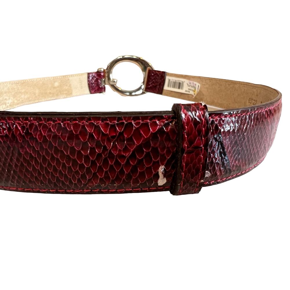Rolfs Genuine Leather Snake Print Python Statemen… - image 4
